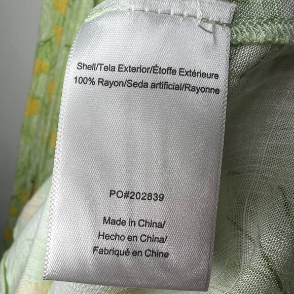 Modcloth Green Dandelion Ladybug Critter Wrap Midi Dress Size 2 - Picture 7 of 9